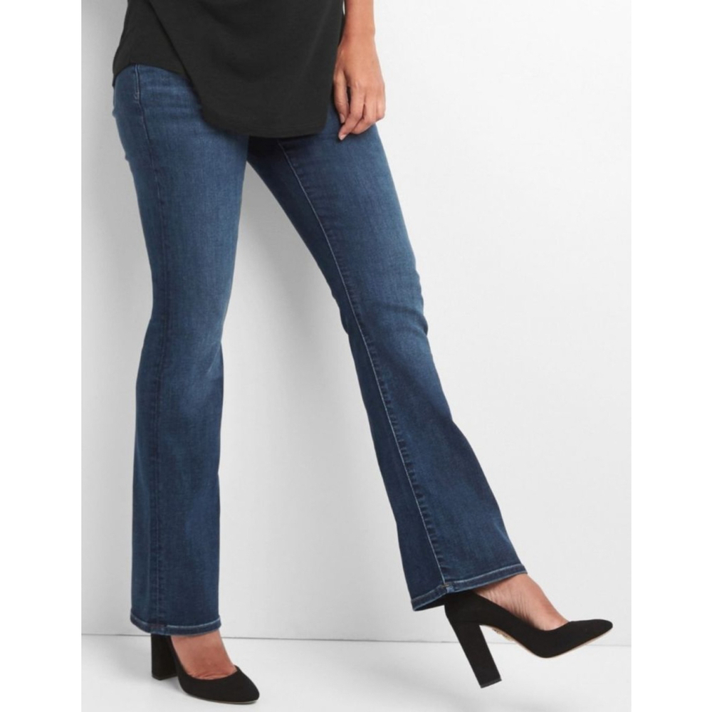 GAP Maternity Full Panel Modern Boot Dark Indigo Bootcut Jeans Size 2 NWT RT$80